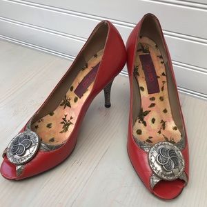 Kenzo cherry blossom medallion heel